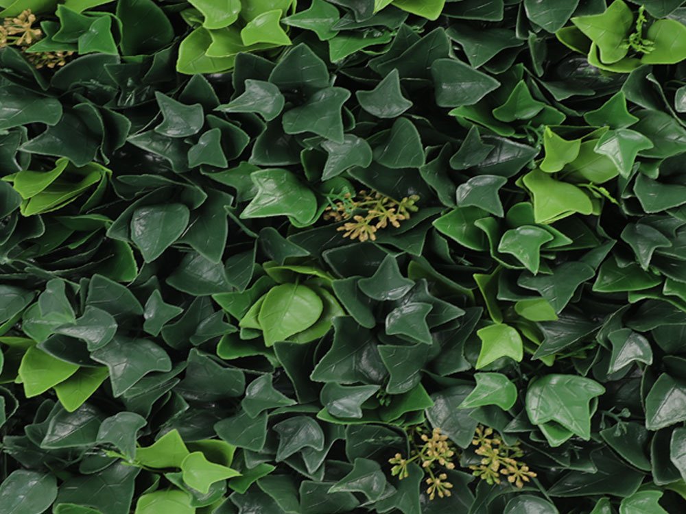 Hedera mit Blume Kunsthecke detail Hedera mit Blume Kunsthecke detail