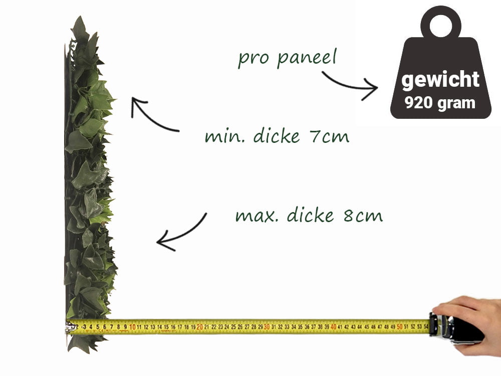 Hedera mit Blume Kunsthecke seite Hedera mit Blume Kunsthecke seite