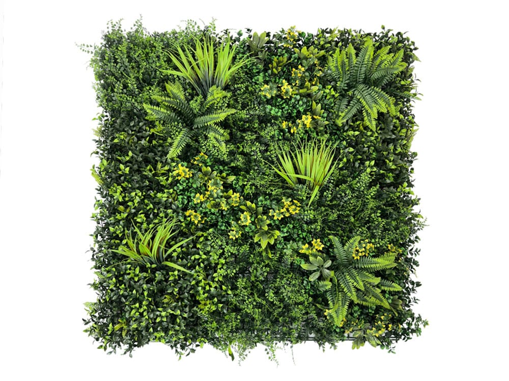 Fein gemischte grüne Pflanzenwand Fein gemischte grüne Pflanzenwand