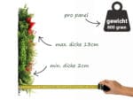 Stechpalme Weißmoos Weihnachtsstern Deko Pflanzenwand information