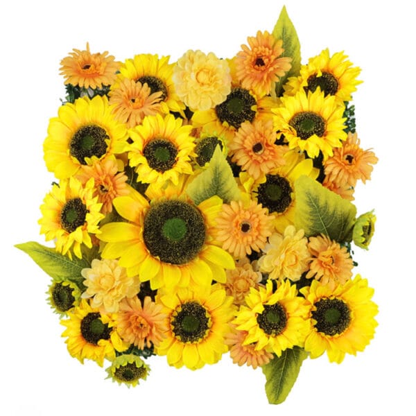 Sonnenblumen mit ringelblumen blumenwand